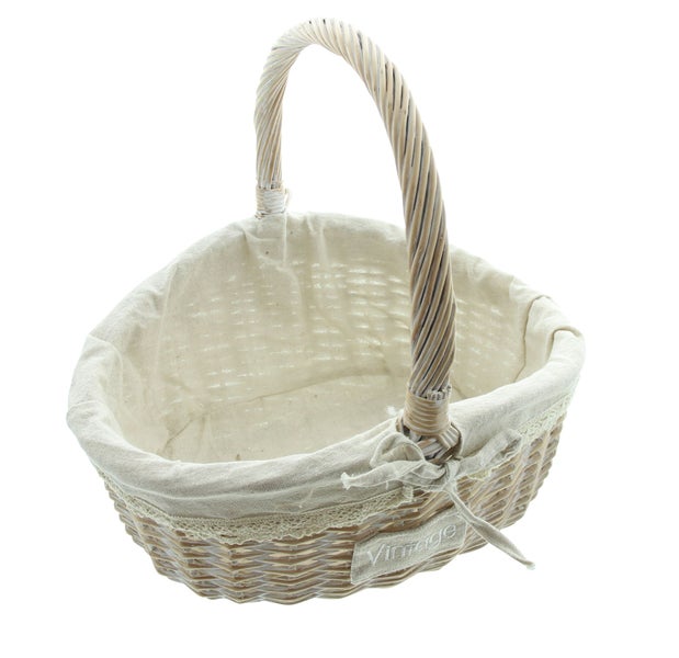 FRANK FLECHTWAREN | Einkaufskorb Vintage, WEIDE, ca. 37 x 30 x 13 cm, GH 35 cm