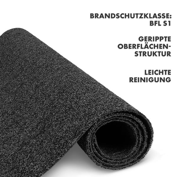 FLOORDIREKT Grillmatte Dalton BBQ Matte Grillschutzmatte Schwer Entflammbar 100 x 100 cm