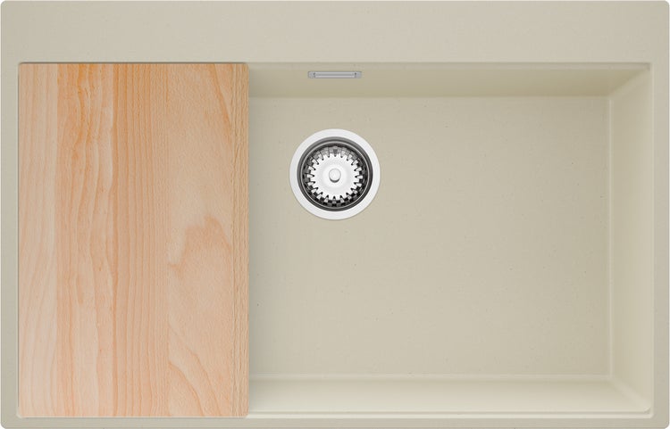 Spüle aus Silgranit mit Schneidebrett