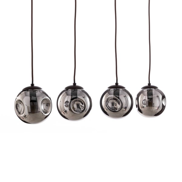 Lindby Pendelleuchte Valentina (Design, Modern) in Alu aus Glas (4 flammig E14) - Hängelampe Esstischlampe Hängeleuchte Wohnzimmerleuchte