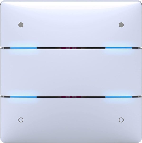 Theben 4969234 iON 104 KNX Tastsensor mit 4 Tasten und 4 Status-LEDs und integriertem Temperatursensor I Schalten, Dimmen, Jalousie, Wertgeber, Farbsteuerung etc.