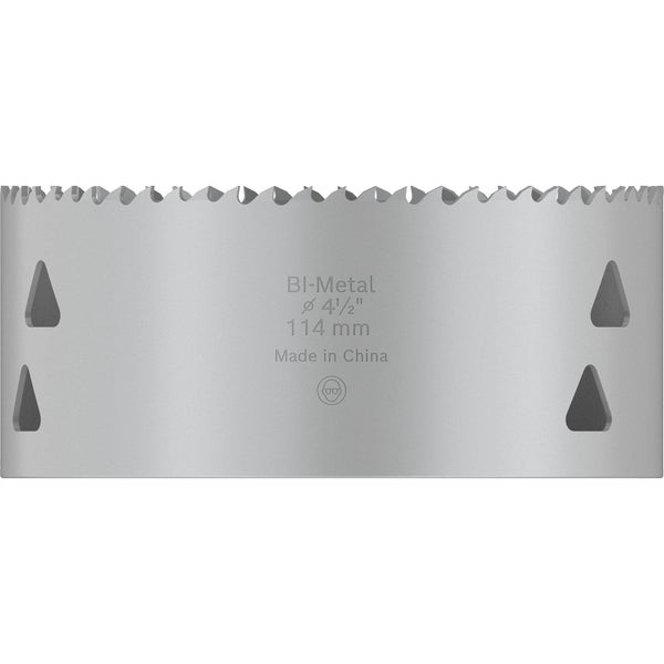 Bosch Pro Lochsäge mit 114 Millimeter Durchmesser und 44 Millimeter Höhe.