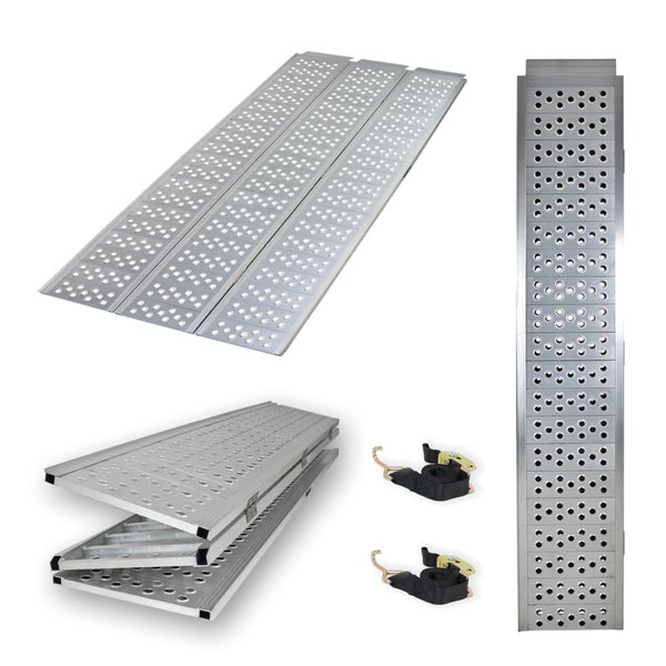 DREIBREIT by TRUTZHOLM Alu Auffahrrampe 215 cm 2-fach klappbar 1020 kg gelocht Verladerampe Rampe