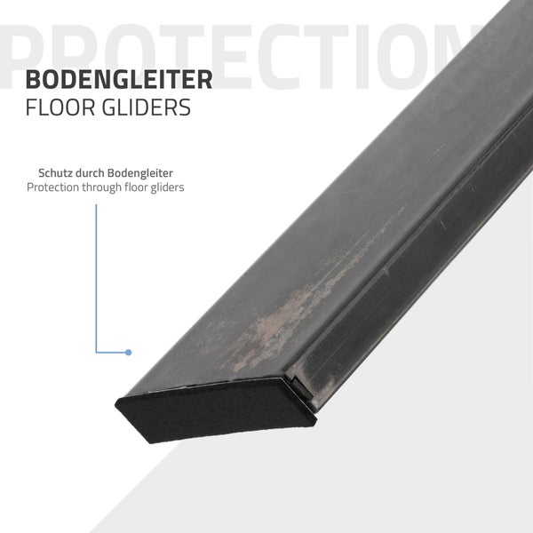 ML-Design 2er Set Tischbeine Loft 75x72 cm, Industrial, Profil 8x2cm, aus Stahl, Industriedesign, U-Form, Metall Tischgestell scandic, Tischkufen Tischuntergestell Möbelfüße, für Esstisch/Schreibtisch