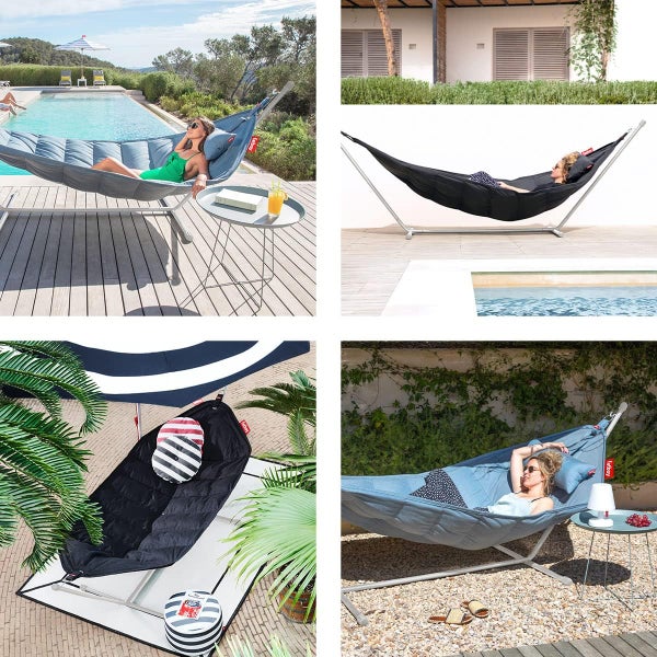 Fatboy® Headdemock Superb in Grey | Komfortable Hängematte | Für 2 Personen | Wasser- & Schmutzabweisend | UV-Beständig | Mit Rahmen