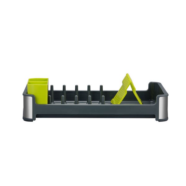 PROREGAL Praktischer Geschirrtrockner Aus Mattem Edelstahl & Kunststoff HxBxT 13 x 31 x 44,7cm Anthrazit