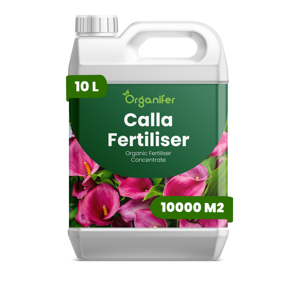 Organifer Calla Dünger, organisches Düngerkonzentrat, 10 Liter Kanister für 10000 Quadratmeter.