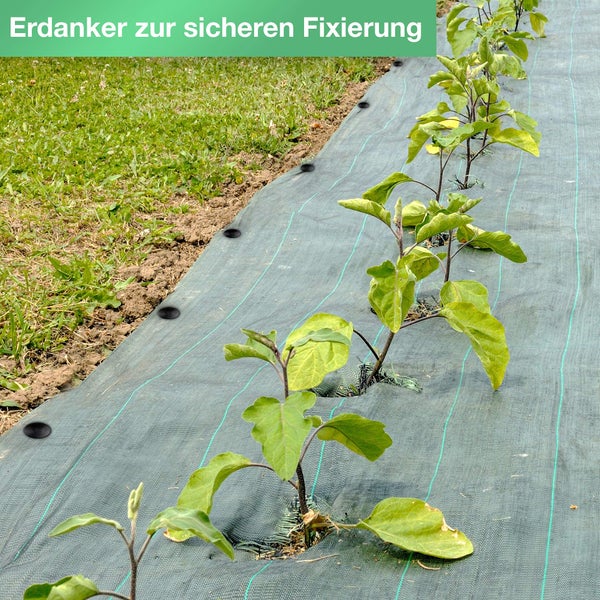 CoverUp! Erdanker für Unkrautvlies [20 Stück] – Extrem Stabil – Erdnägel aus bruchfestem Kunststoff…