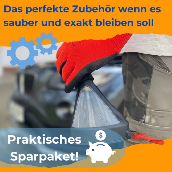 Zubehör für saubere und exakte Arbeit mit Handschuhen