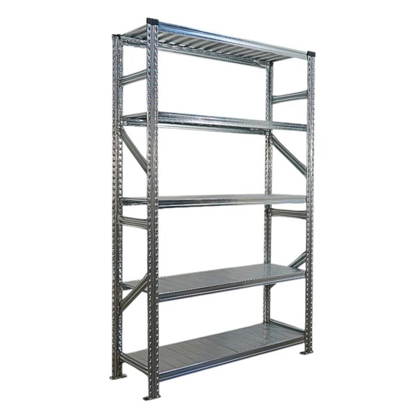 Metallregal mit fünf Ebenen für Lagerung