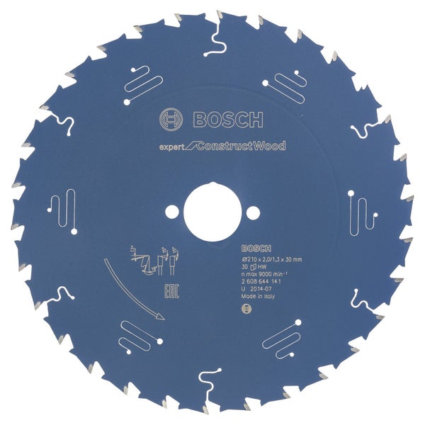 Bosch Kreissägeblatt Expert for Construct Wood für Handkreissägen 210 x 30 x 2 mm 30 - 2608644141