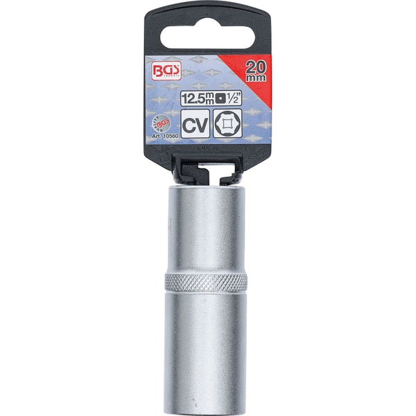 BGS Steckschlüssel-Einsatz Sechskant tief Antrieb Innenvierkant 12,5 mm (1/2) SW 20 mm - 10560