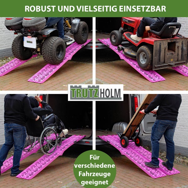 Zwei Aluminium-Laderampen der Marke TrutzHolm