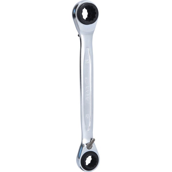 KS TOOLS 4 in 1 GEARplus umschaltbar Doppel-Ratschenringschlüssel 12 x 13 x 14 x 15 mm - 503.4543