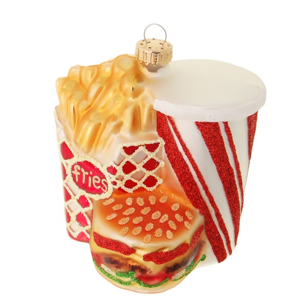 Multicolor 12cm Happy meal, Glasornament, mundgeblasen und handdekoriert, 1 Stck.