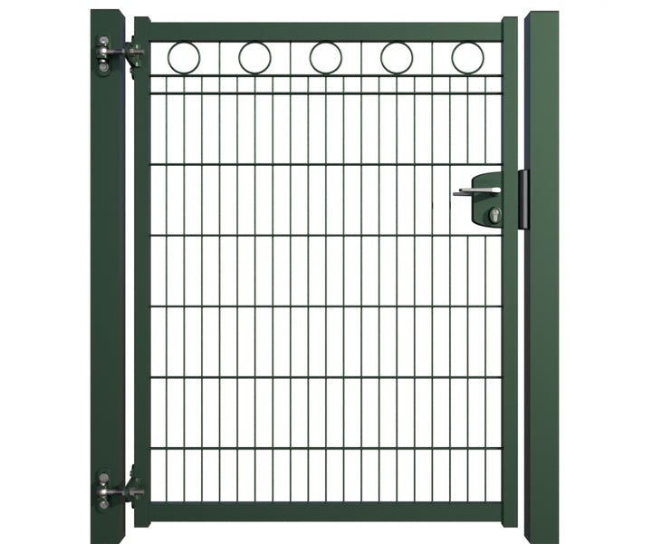 Gartentor aus Metall mit Schloss