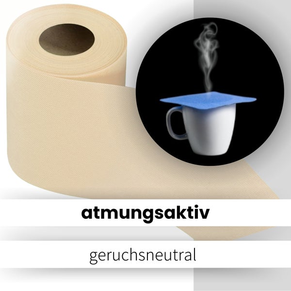 Sensalux Tischläufer, Länge: 25m, stoffähnliches Vlies, Breite: 15cm, Creme