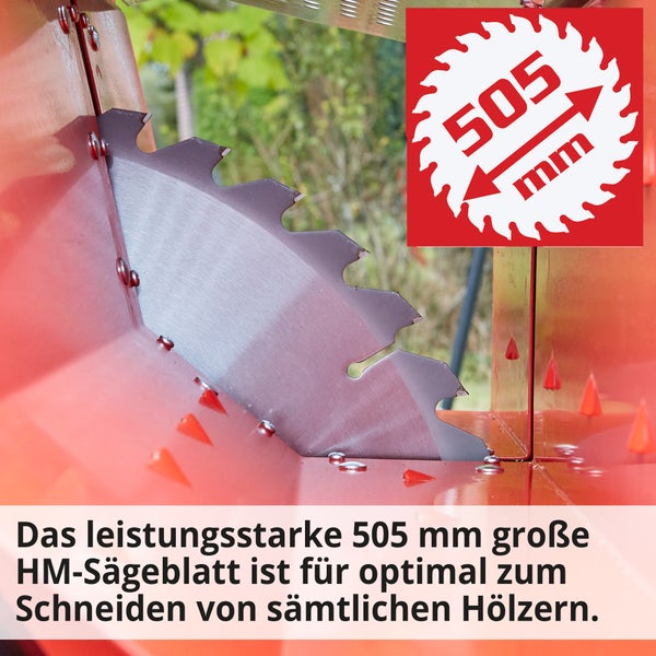 Kreissägeblatt mit 505 Millimeter Durchmesser