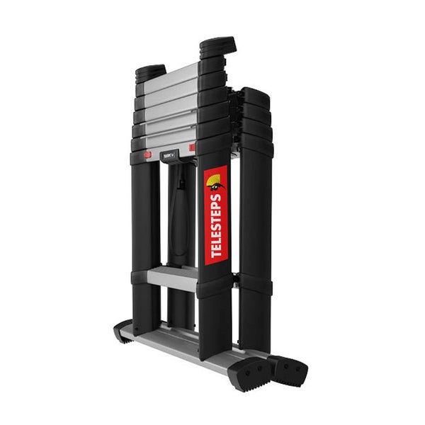 Zusammengeklappte Teleskopleiter