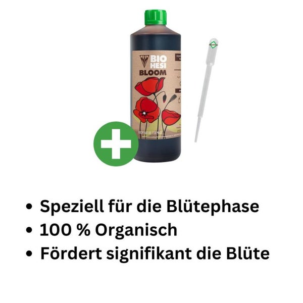 Hesi Bio Bloom 500 ml – Organischer Dünger mit Pipette für Natürliche Blüte & Gesundes Wachstum | 100% Nachhaltig & Vielseitig Für Boden & Hydrokultur