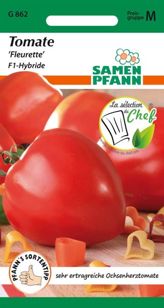 Samen Pfann Tomatensamen Fleurette F1-Hybride Ochsenherztomate