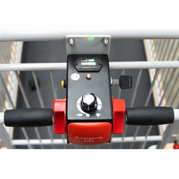 Bücherwagen mit zwei Regalböden und Rollen