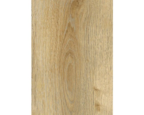 Eine Person trägt Holzöl mit einem Pinsel auf eine Holzterrasse auf. Im Vordergrund steht eine Dose Holzöl.