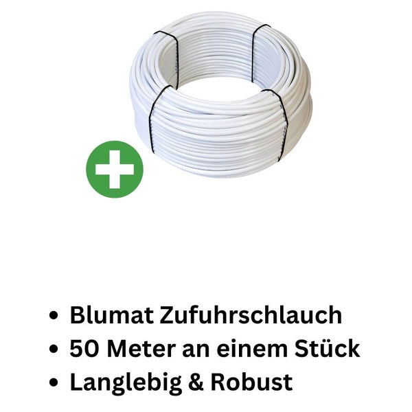 Blumat Zufuhrschlauch weiß 8 mm, 50 m – Bewässerungsschlauch