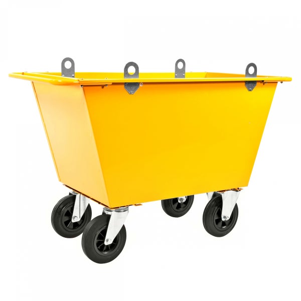 Kongamek Abfallwagen mit Hebeösen 1390x740x870mm Gummibereifung und 400l Volumen