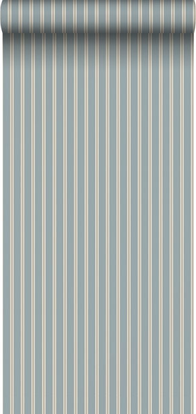Borastapeter Tapete Streifen Blau - 53 cm x 10.05 m - 662671