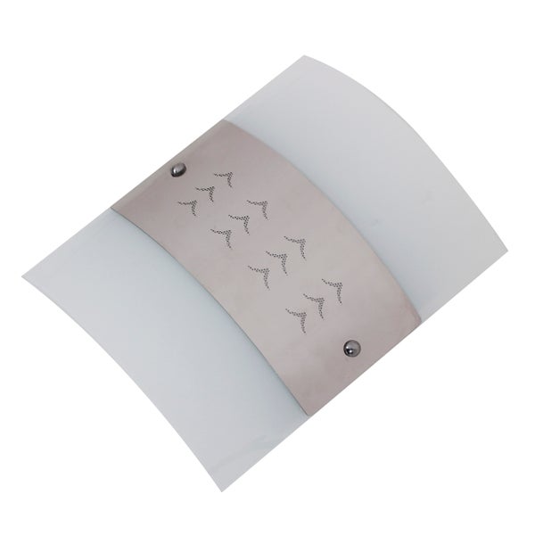 Wandleuchte aus Glas und Metall mit Lochmuster