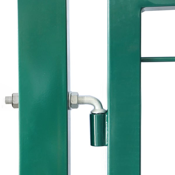 Home Deluxe - Gartentor PORTARIUS - Farbe: Grün, Höhe 180 cm - inkl. Griff, Schloss und Schlüssel I Gartenpforte Einfahrtstor Hoftür