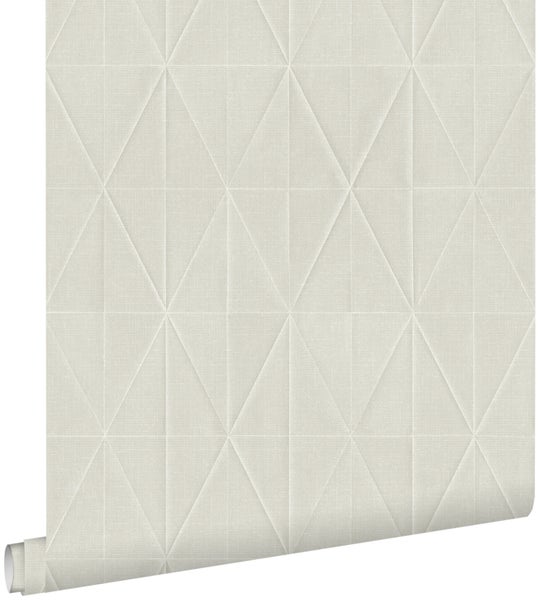 ESTAhome Tapete Origami-Muster Hellgrau - 53 cm x 10.05 m - 148714