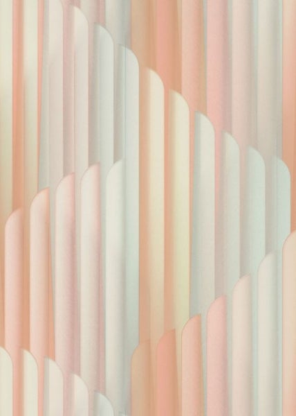 Abstraktes Tapetenmuster mit vertikalen, abgerundeten Streifen