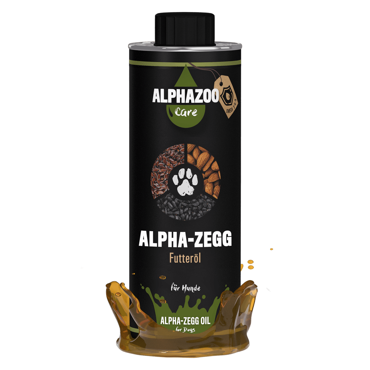 ALPHAZOO Alpha-Zegg Futteröl 500ml für Hunde I Begleitung im Frühling und Sommer