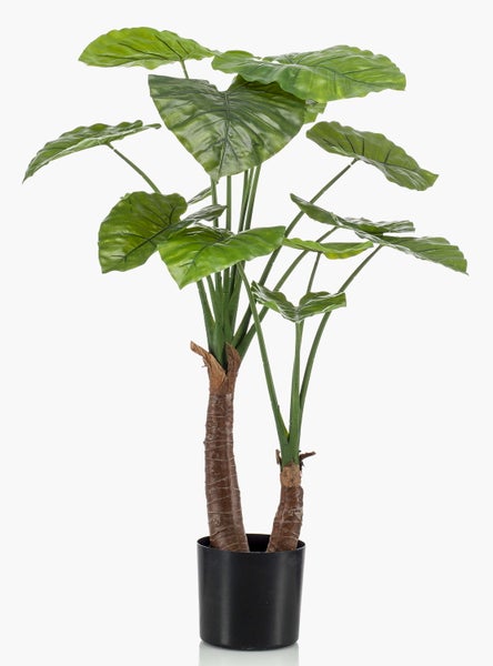 Künstlicher Zitronenbaum mit grünen Blättern und gelben Zitronen.