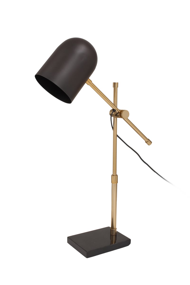 Tischleuchte im Factory-Style in Schwarz Gold, Loft Design Lampe | Wohnzimmer Esszimmer Leuchte