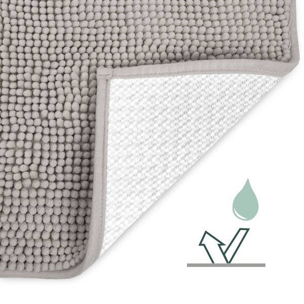 Beautissu BeauMare WR Vorleger Matte 50x50cm Hellgrau