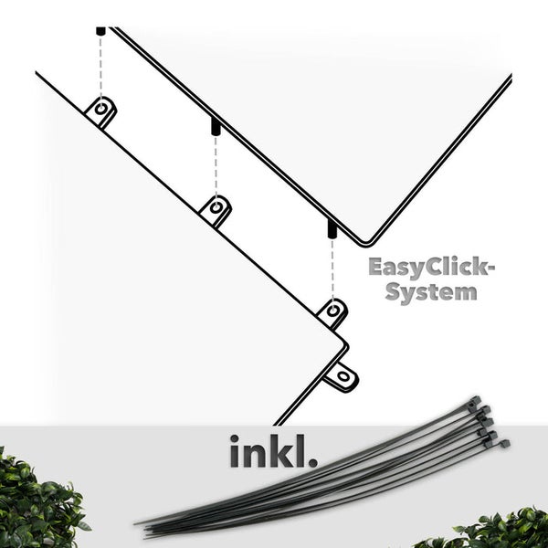 FLOORDIREKT Pflanzenwand - Gardenia - Kunstpflanzenwand zur Dekoration - 50 x 50 cm