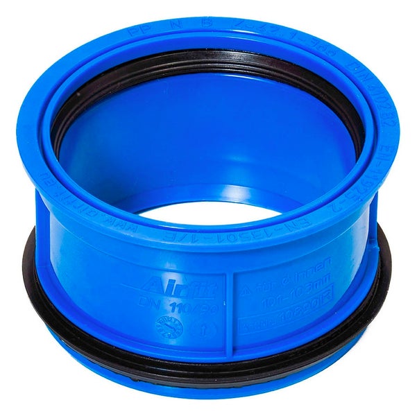 Airfit PP-Abwasser-Innen-Reduzierstück DN 110/90 für dickwandige Rohre  (blau), 10890IR