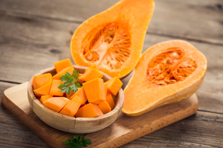 SAFLAX Garden to go - BIO - Kürbis - Butternut - Cucurbita moschata - 6 Samen - Mit Topf, Klima - Deckel und Anzuchtsubstrat
