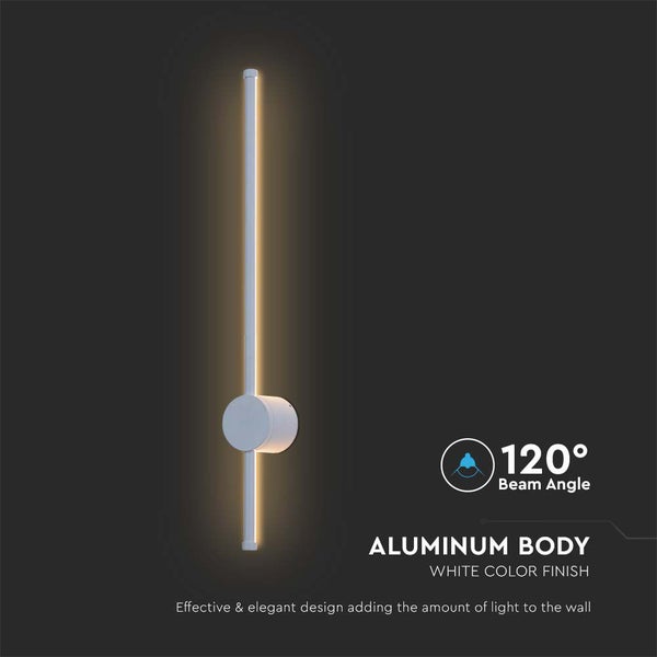 Wandleuchte aus Aluminium mit einem Abstrahlwinkel von 120 Grad