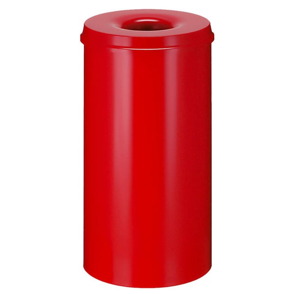 PROREGAL Selbstlöschender Papierkorb & Abfallsammler Aus Metall 50 Liter HxØ 63 x 33,5 cm Rot