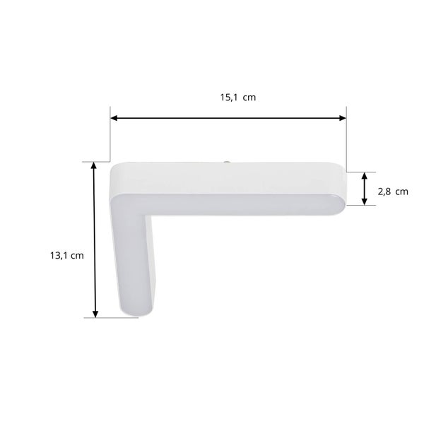 Lindby LED Lumaro (Modern) in Weiß (1 flammig, ) Wohnzimmerleuchte