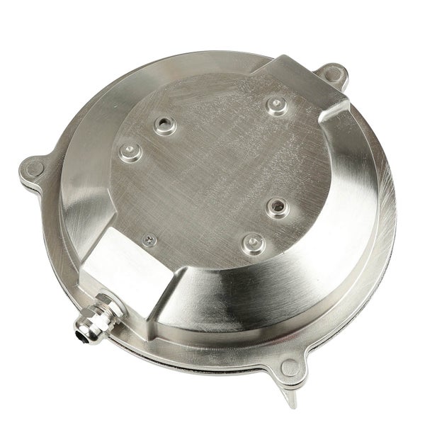 Runde Abdeckung mit Schrauben und Anschluss