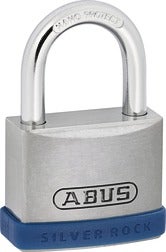ABUS Vorhangschloss Silver Rock mit massivem Zink-Schlosskörper und Nano Protect Bügel.