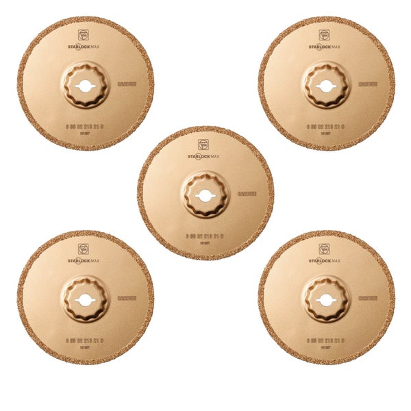 Fein 5x Hartmetall-Sägeblätter StarlockMax 105 mm - 63502213230