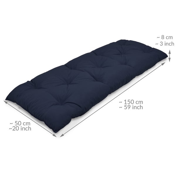 Beautissu Flair BK Bankpolster 150x50x8cm Dunkelblau