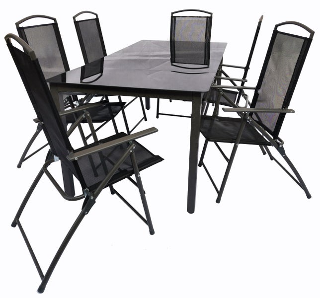 7-tlg Sitzgruppe Gartenmöbel Tisch Stühle Set 189S