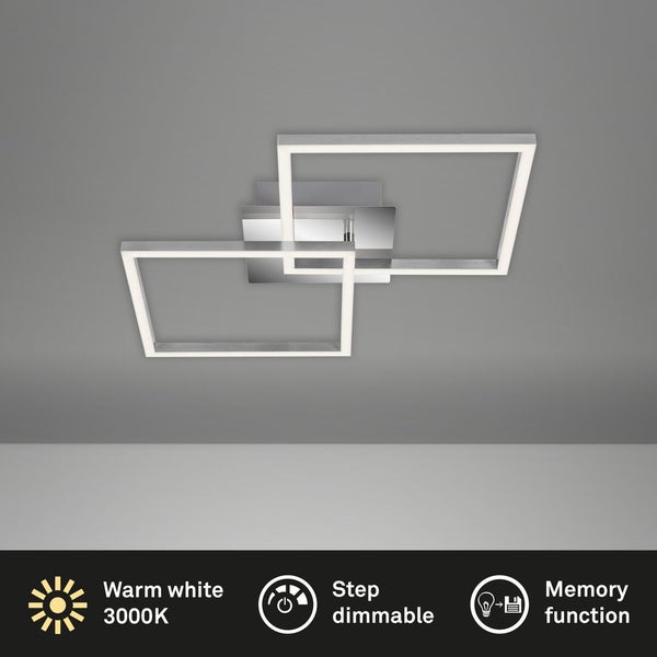 LED Deckenleuchte Dimmbar drehbar 24W silber Metall-Kunststoff Briloner